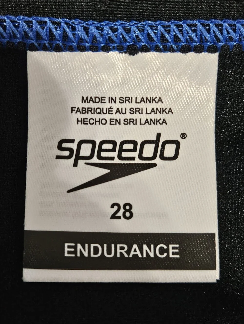 Speedo Endurance Size 28 Boys Mens Royal Blue Swim Trunks with Elastic Drawstrin